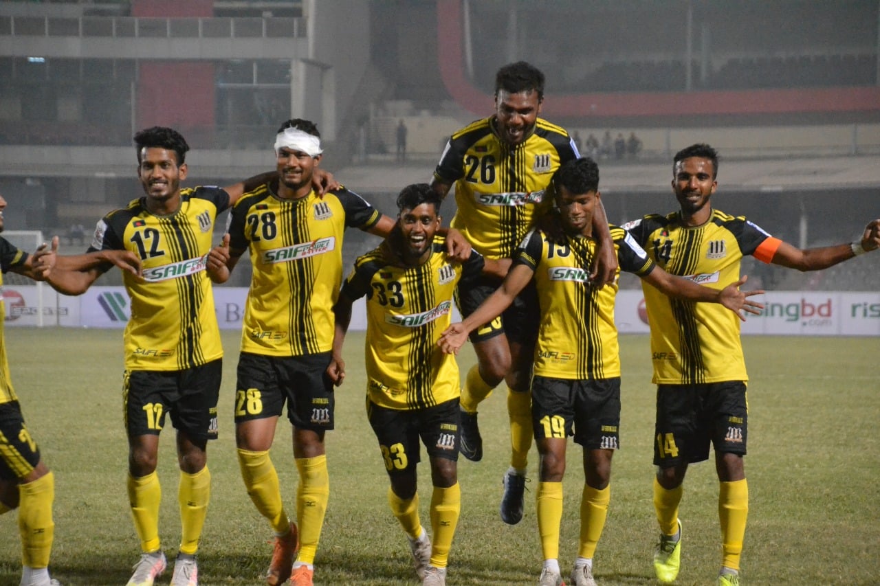 Saif Sporting Club wins against Arambagh KS