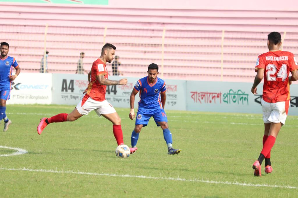 Result of today's match of 'TVS Bangladesh Premier League 2021-22':  Bangladesh Police Football Club Vs. Bashundhara kings