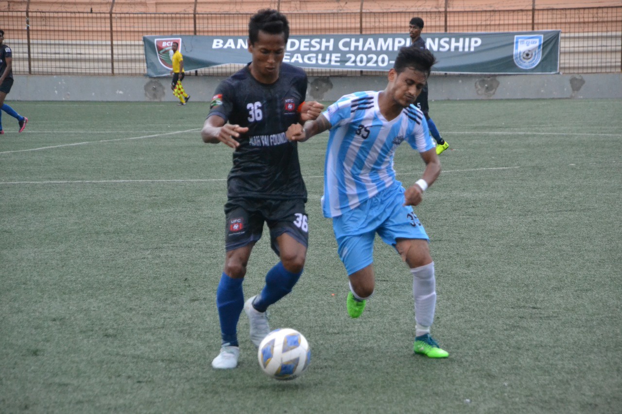 Fakirerpool Youngmen's Club defeated Uttara Football Club by 1-0 goal