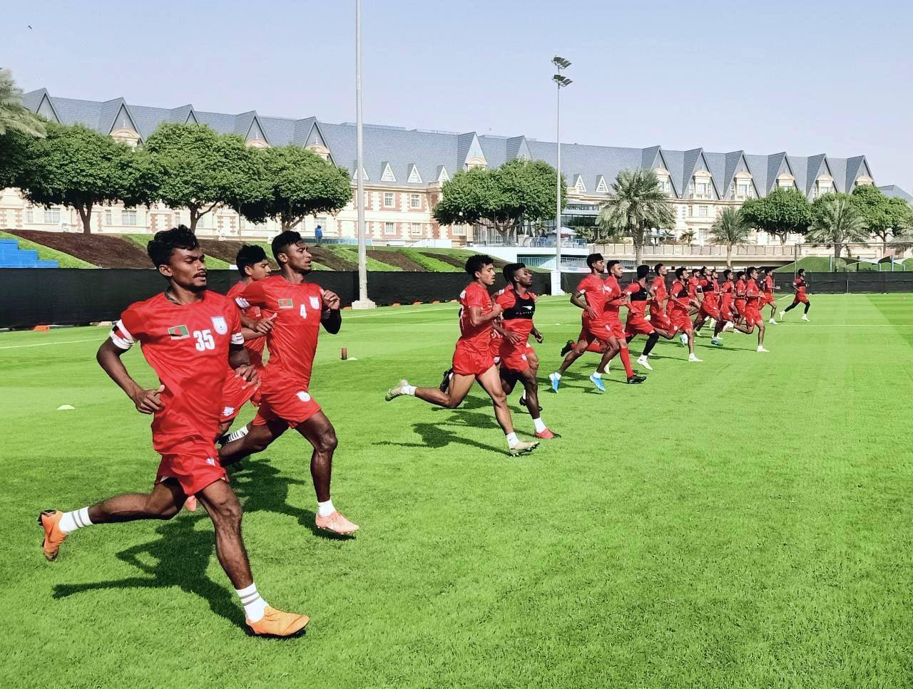 Bangladesh National Team is preparing themselves for upcoming matches on Qatar.