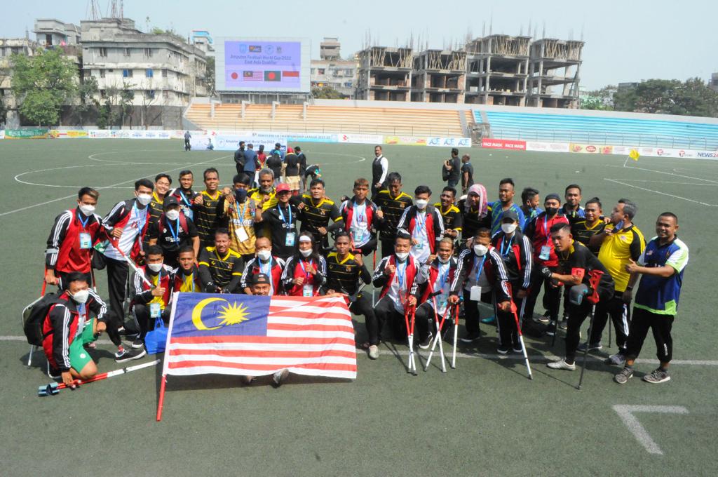 Result of today's 1st Match of "Amputee Football World Cup-2022 East Asia Qualifier": Bangladesh and Malaysia