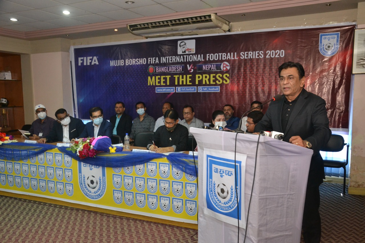Press Briefing on "Mujib Borsho FIFA International Football Series 2020" (Bangladesh vs  Nepal)