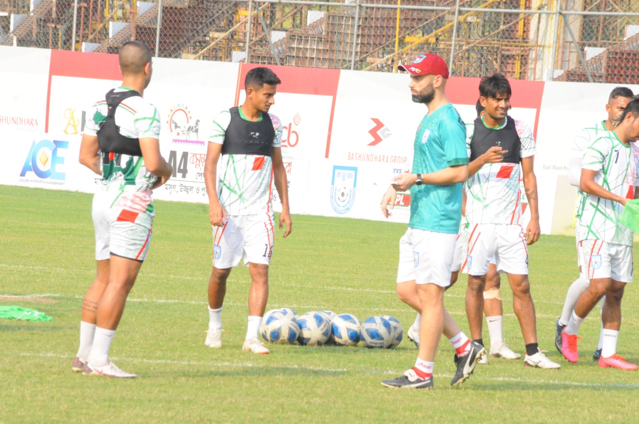 Training session of Bangladesh national football team held