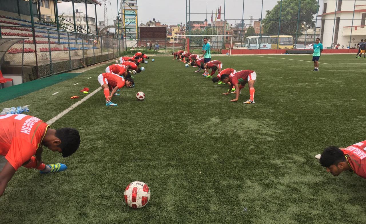 U23 trains hard in Nepal