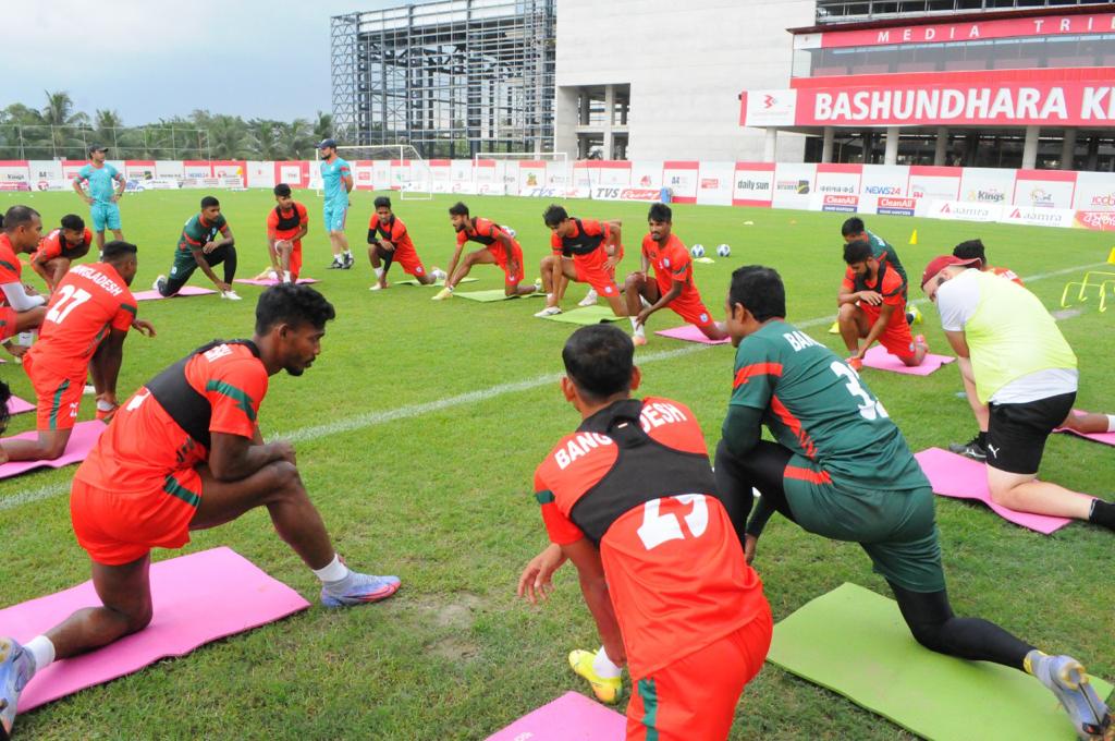 First practice of the Bangladesh national football team was held today